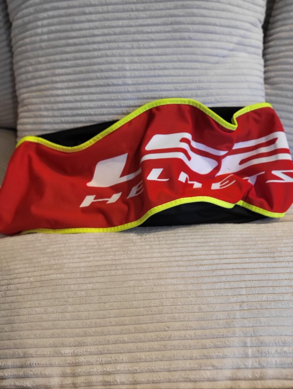 Red & Black And Yellow Full Size Motorcycle Helmet Cover